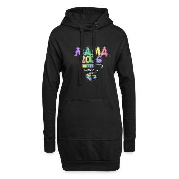 Mama 2026 Loading - Hoodie-Kleid - Schwarz - Vorne