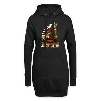 Jazz Club Jam Session Jazz Liebhaber Design - Hoodie-Kleid - Schwarz - Vorne