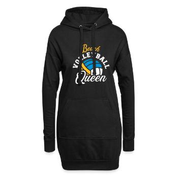 Beachvolleyball - Hoodie-Kleid - Schwarz - Vorne