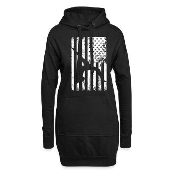 Turnen Turntrainer US Flagge Gymnsatik Design Bode - Hoodie-Kleid - Schwarz - Vorne
