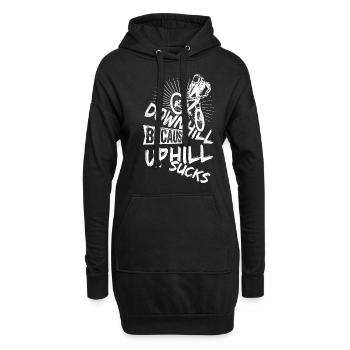 Downhill Because Uphill Sucks MTB Fahrrad Fans Rad - Hoodie-Kleid - Schwarz - Vorne