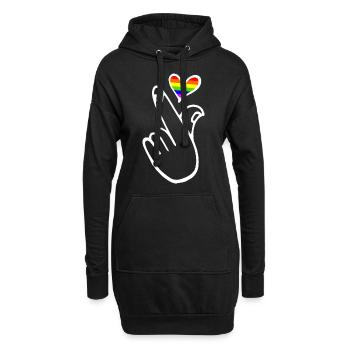 Lgbt lgbtq - Hoodie-Kleid - Schwarz - Vorne