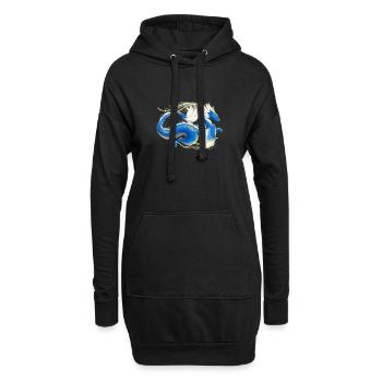 Magischer coole Luft Drache - Drachen der Elemente - Hoodie-Kleid - Schwarz - Vorne