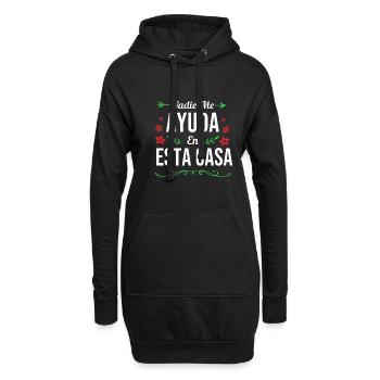 Latina Mutter Latino - Hoodie-Kleid - Schwarz - Vorne
