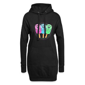 Pool Party - Hoodie-Kleid - Schwarz - Vorne