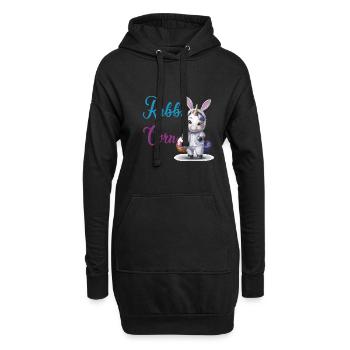 Niedliches Rabbicorn Einhorn Ostern für Kinder - Hoodie-Kleid - Schwarz - Vorne