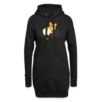 Corgi's Entspannte Pause gegen Nzs - Hoodie-Kleid - Schwarz - Vorne