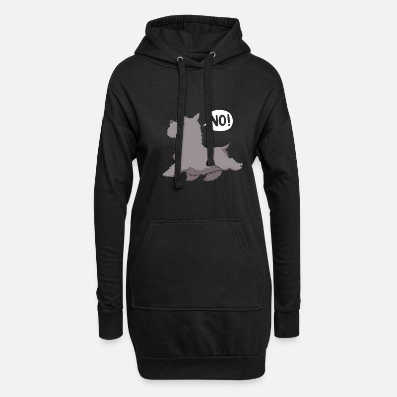 Scottish Terrier - Hoodie-Kleid - Schwarz