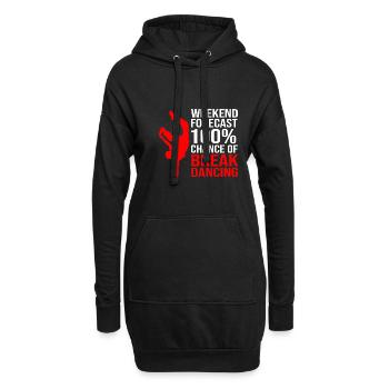 Breakdance - Hoodie-Kleid - Schwarz - Vorne