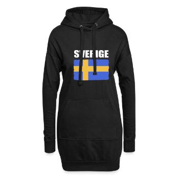 Suède Suédois - Sweat-shirt à capuche long Femme - noir - Devant