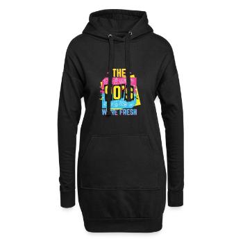 Neunziger 90er 1990er Geschenk · 90er waren frisch - Hoodie-Kleid - Schwarz - Vorne