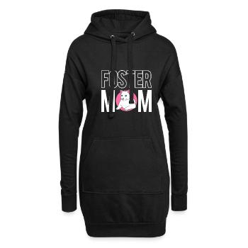 Katzenrettung Tierrechte Tierrettung Tierheim - Hoodie-Kleid - Schwarz - Vorne