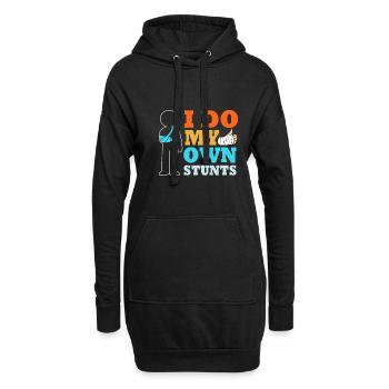 Gebrochener Arm Knochen Knochenbruch - Hoodie-Kleid - Schwarz - Vorne