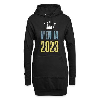 Vienna 2023 Wien Krone - Hoodie-Kleid - Schwarz - Vorne