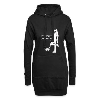 Sexy Schatzsucherin mit Metalldetektor - Hoodie-Kleid - Schwarz - Vorne