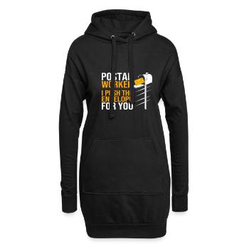 Postbote - Hoodie-Kleid - Schwarz - Vorne
