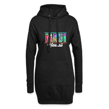 Maui Hawaii Hawaiian - Hoodie-Kleid - Schwarz - Vorne