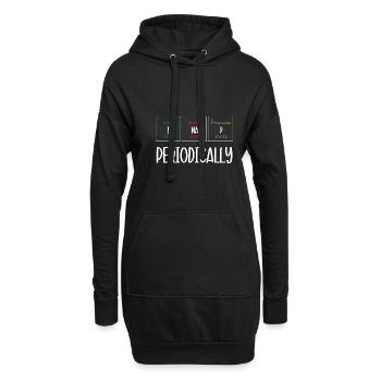 Tableau périodique - Sweat-shirt à capuche long Femme - noir - Devant