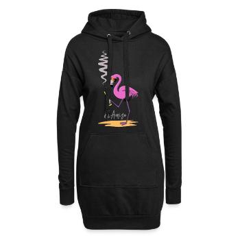 Flamingo Mexiko - Sweat-shirt à capuche long Femme - noir - Devant