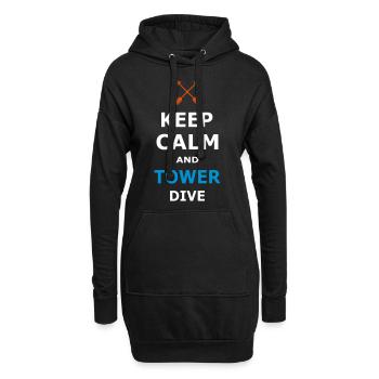 KEEP CALM AND TOWER DIVE - Hoodie-Kleid - Schwarz - Vorne