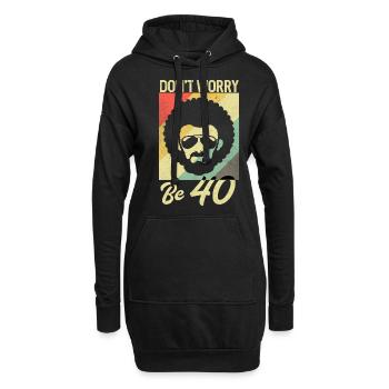 40th Birthday - Hoodie Dress - black - Front