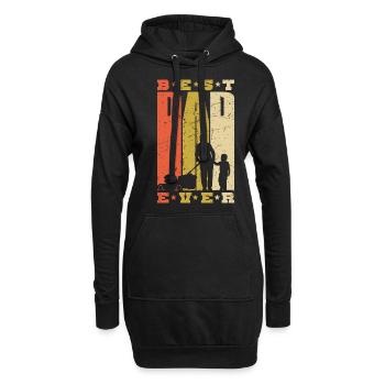 Meilleur papa Ever papa et fils jardinier jardinier - Sweat-shirt à capuche long Femme - noir - Devant