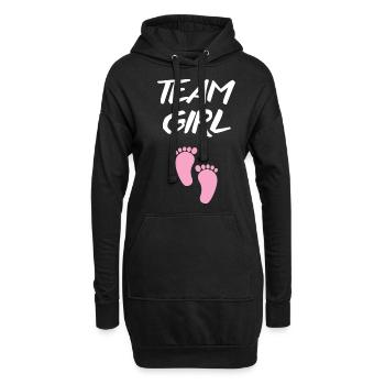 Ça va être une fille ! - Sweat-shirt à capuche long Femme - noir - Devant
