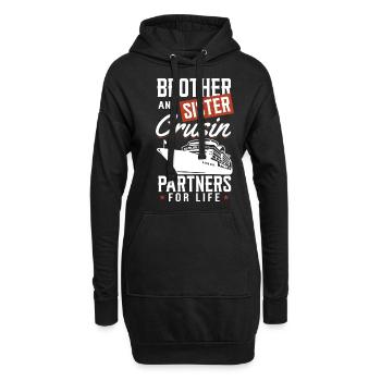Kreuzfahrt - Hoodie-Kleid - Schwarz - Vorne