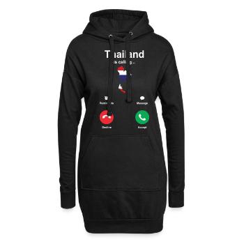 Thailand - Hoodie-Kleid - Schwarz - Vorne