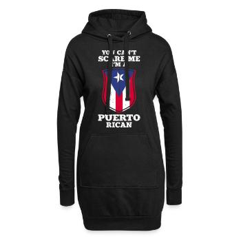 Puerto Rico | Puerto Ricaner Flagge Geschenkideen - Hoodie-Kleid - Schwarz - Vorne