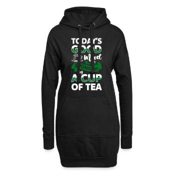 Tasse à thé Thé aux fruits - Sweat-shirt à capuche long Femme - noir - Devant