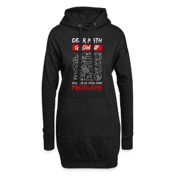 Problèmes, solutions, dictons, peu importe - Sweat-shirt à capuche long Femme - noir - Devant