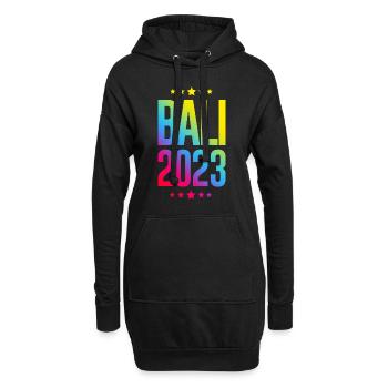 Bali 2023 - Hoodie-Kleid - Schwarz - Vorne