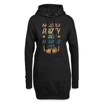 Mallorca Party Crew - Hoodie-Kleid - Schwarz - Vorne