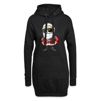 Santa Claus Comic Santa - Hoodie Dress - black - Front