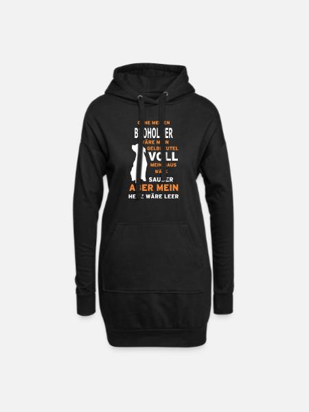 BROHOLMER - Hoodie-Kleid - Schwarz