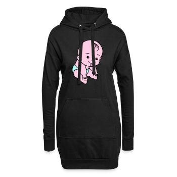 Baby - Hoodie-Kleid - Schwarz - Vorne