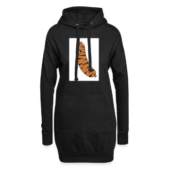 Tyson, the tiny tiger wiener sassy sausage - Hoodie-Kleid - Schwarz - Vorne