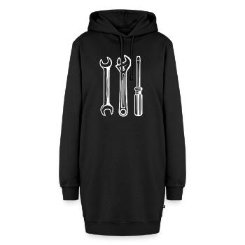 Artisan bricoleur Artisan Artisan Outil Construction - Sweat-shirt à capuche long Femme - noir - Devant
