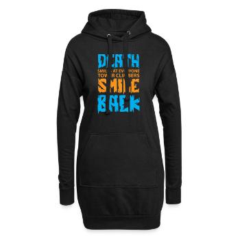 La mort sourit à tous, grimpeurs industriels - Sweat-shirt à capuche long Femme - noir - Devant