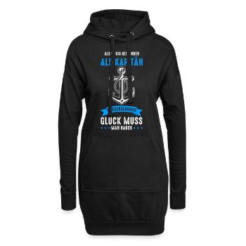 Kapitän Boot Bootfahren Bootsbesitzer Segelboot - Hoodie-Kleid - Schwarz - Vorne