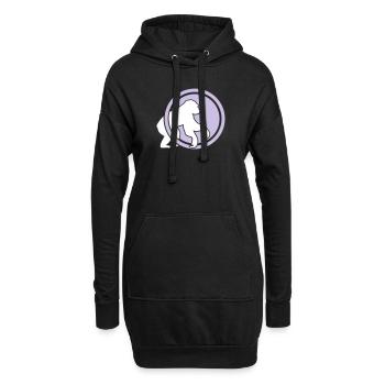Singe Cool - Sweat-shirt à capuche long Femme - noir - Devant