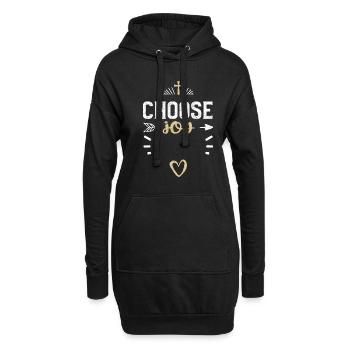 Choose joy - Jesus - Hoodie-Kleid - Schwarz - Vorne