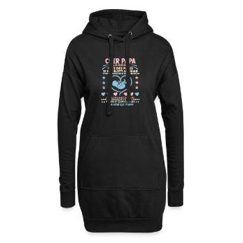 Cher Papa Joyeuse Premiere Fete Des Peres Papa - Sweat-shirt à capuche long Femme - noir - Devant