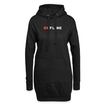 Offline Kein Empfang Signal Internet Verbindung - Hoodie-Kleid - Schwarz - Vorne