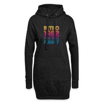 1982 Anniversaire rétro - Sweat-shirt à capuche long Femme - noir - Devant