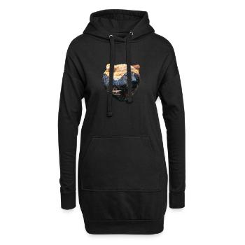 Wildlife Tierschutz Wilde Exotische Tiere Afrika - Hoodie-Kleid - Schwarz - Vorne