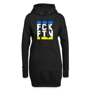 FCK PTN - Hoodie-Kleid - Schwarz - Vorne