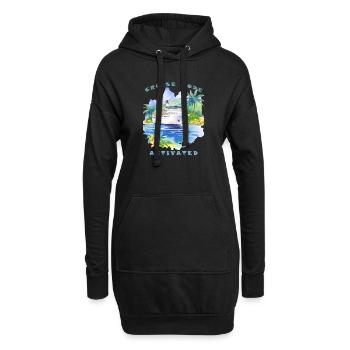 Mode croisière activé - Vacances en croisière - Sweat-shirt à capuche long Femme - noir - Devant