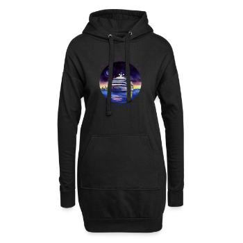 Mode croisière activé - Vacances en croisière - Sweat-shirt à capuche long Femme - noir - Devant
